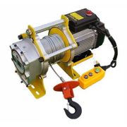 Лебедка электрическая  300/600кг 100/50м с канатом 220В 24м/мин алюминиевый корпус TOR KCD (TSA)