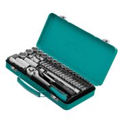 Набор торцевых головок с трещоткой, 1/4«и 3/8», 44 предмета Stels