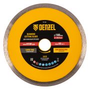 Диск алмазный сплошной, супертонкий, 180 х 25,4 мм, горячее прессование, мокрое резание Denzel