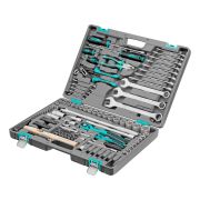 Набор инструментов, 1/4«, 1/2», Cr-V, S2, усиленный кейс, 119 предметов Stels