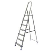Стремянка стальная 7 ступеней (1,51м), с лотком для инструментов