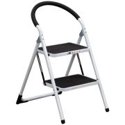 Стремянка 2 широких ступени с антискользящим покрытием и обрезиненной ручкой (0,46м)