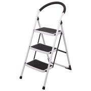 Стремянка 3 широких ступени с антискользящим покрытием и обрезиненной ручкой (0,69м)