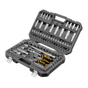 Набор инструментов, 1/2«, 1/4», CrV, S2, пластиковый кейс, 109 предметов Denzel