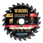 Пильный диск по дереву ф200 х 30 мм, 24 зубьев Denzel