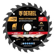Пильный диск по дереву ф210 х 30 мм, 24 зубьев Denzel
