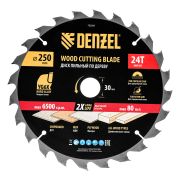 Пильный диск по дереву ф250 х 30 мм, 24 зубьев Denzel