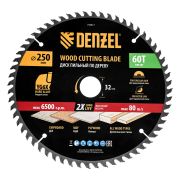 Пильный диск по дереву ф250 х 32 мм, 60 зубьев Denzel