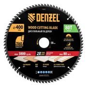 Пильный диск по дереву ф400 х 50 мм, 80 зубьев Denzel