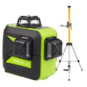 Комплект: лазерный уровень RGK PR-3G с калибровкой + штанга-упор RGK CG-2