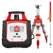 Комплект: ротационный нивелир RGK SP-100 с калибровкой + штатив RGK SH-170 рейка RGK LR-2