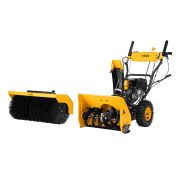 Гибридная снегоуборочная машина с функц. подметания SWB-800, 212 сс, руч. старт, 2 насадки Denzel