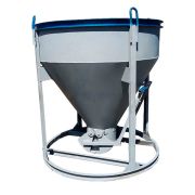 Бадья для бетона «Рюмка» 0.5 м³ УСИЛЕННАЯ ШЕСТЕРЕНЧАТЫЙ ПРИВОД