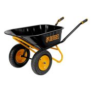 Тачка строительная, усиленная, объем 120 л, 350 кг, двухколесная, колесо 16х4.00-8 Denzel