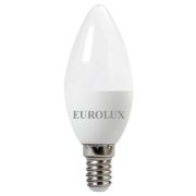 Лампа светодиодная EUROLUX LL-E-C37-6W-230-2,7K-E14