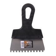 Шпатель ВИХРЬ 6х6 мм, зубчатый, нержавейка, пластик, 150мм