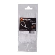 Хомуты нейлоновые (стяжки) белые 100 шт. Вихрь 2,5*100 Б