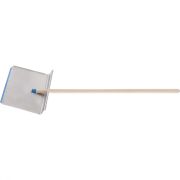 Лопата для уборки снега тротуарная, алюминиевая, 500 х 400 х 1420, деревянный черенок, Сибртех